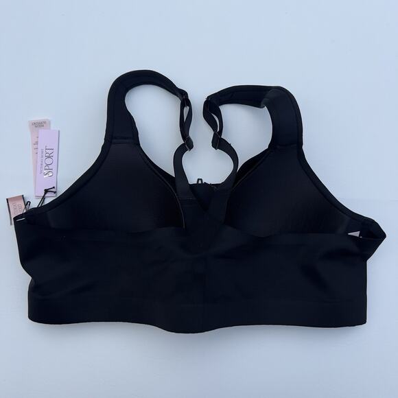 Victoria's Secret Sports Bra Sz. 38DDD Knockout Front Close Underwire Black New - Picture 6 of 6